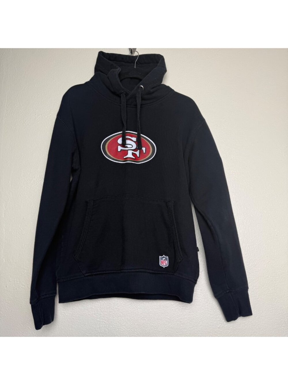 San Francisco 49ers NFL Logo Hoodie Sweatshirt Black Medium